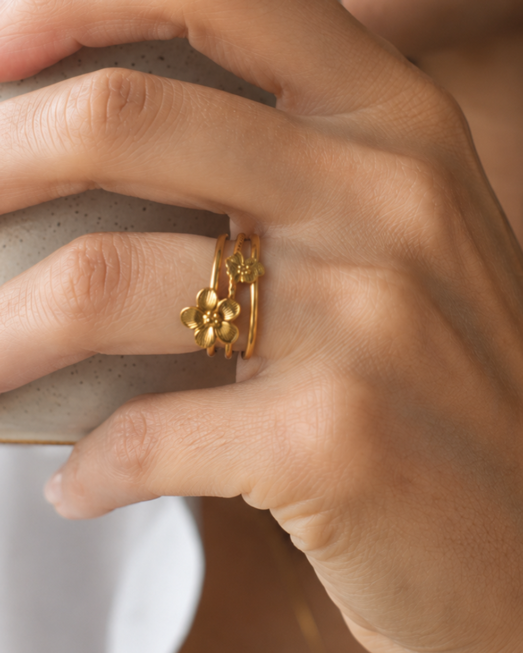 Bague dorée Lison